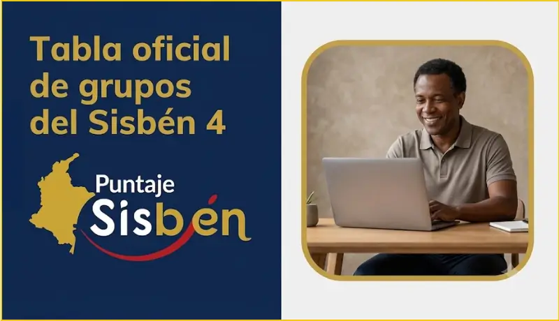 Tabla oficial de grupos del Sisbén 4